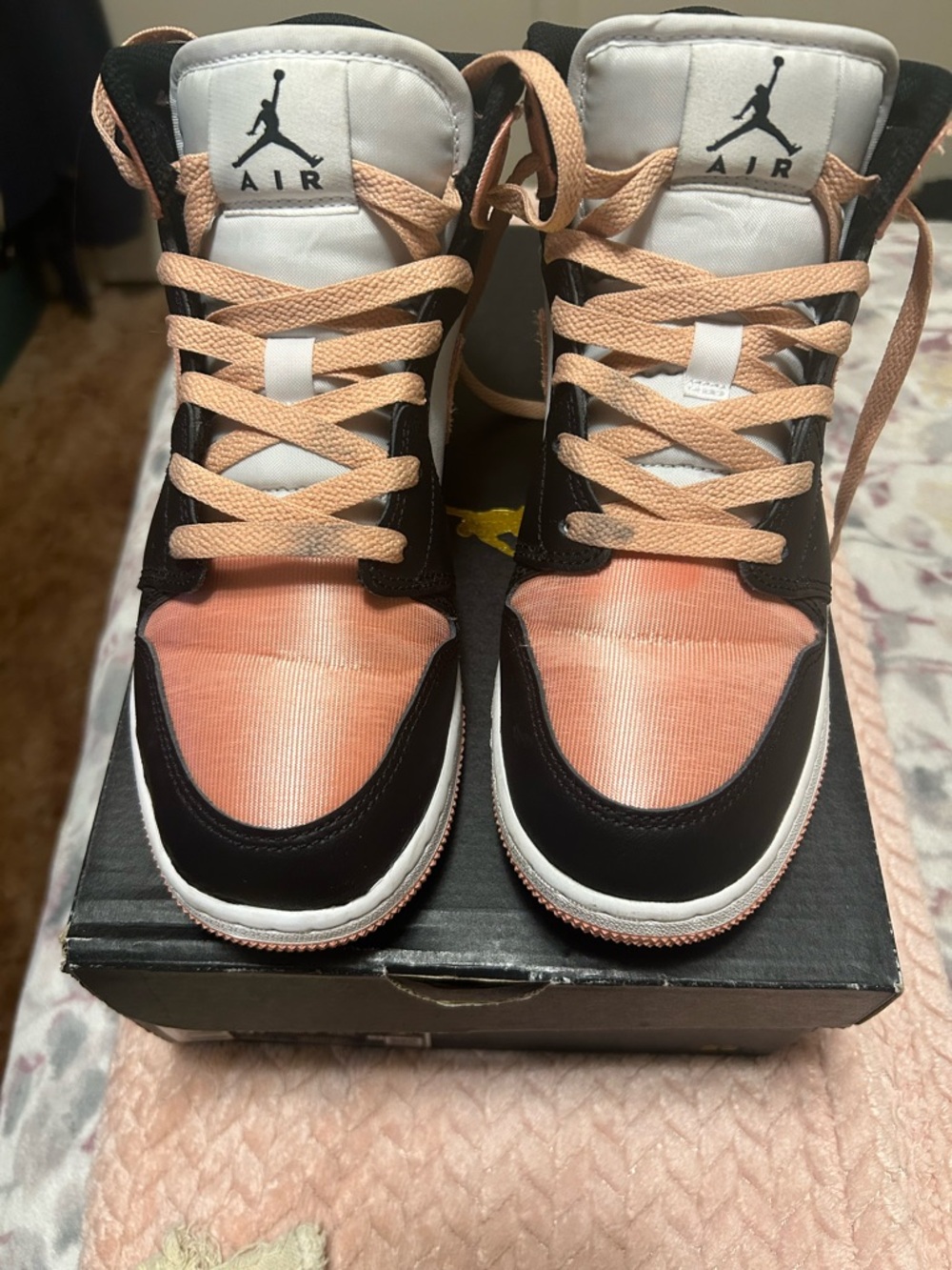 Nike Air Jordan 1 Low Peach and Black